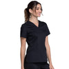 Cherokee Scrubs Top Cherokee Workwear Revolution WW710 Scrubs Top Womens V-Neck Black