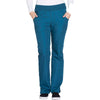 Cherokee Scrubs Pants Cherokee Workwear WW210 Scrubs Pants Womens Mid Rise Straight Leg Pull-on Cargo Caribbean Blue