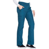 Cherokee Scrubs Pants Cherokee Workwear WW210 Scrubs Pants Womens Mid Rise Straight Leg Pull-on Cargo Caribbean Blue