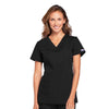 Cherokee Scrubs Top Cherokee Workwear WW645 Scrubs Top Womens V-Neck Black