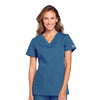 Cherokee Scrubs Top 3XL Cherokee Workwear WW645 Scrubs Top Womens V-Neck Caribbean Blue