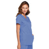 Cherokee Scrubs Top Cherokee Workwear WW645 Scrubs Top Womens V-Neck Ceil Blue