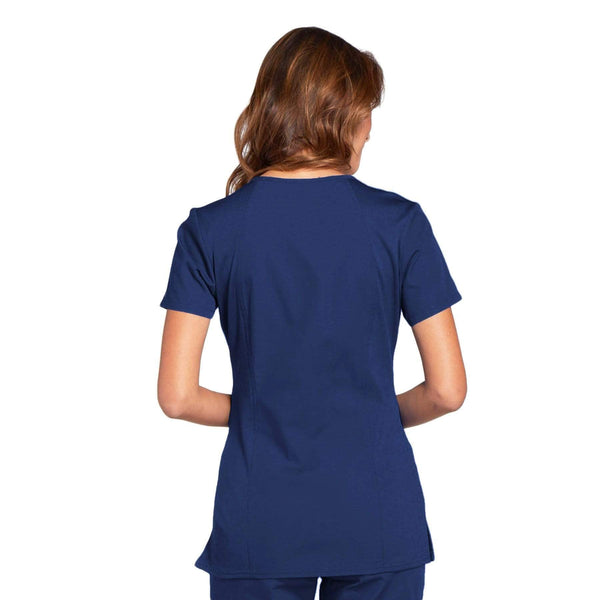 Cherokee Scrubs Top Cherokee Workwear WW645 Scrubs Top Womens V-Neck Navy