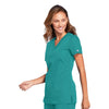 Cherokee Scrubs Top Cherokee Workwear WW645 Scrubs Top Womens V-Neck Teal Blue