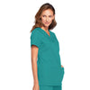 Cherokee Scrubs Top Cherokee Workwear WW645 Scrubs Top Womens V-Neck Teal Blue