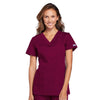 Cherokee Scrubs Top Cherokee Workwear WW645 Scrubs Top Womens V-Neck Wine