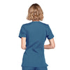 Cherokee Scrubs Top Cherokee Workwear WW650 Scrubs Top Womens Mock Wrap Caribbean Blue