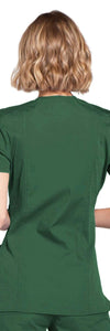 Cherokee Scrubs Top Cherokee Workwear WW650 Scrubs Top Womens Mock Wrap Hunter Green