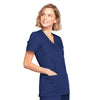 Cherokee Scrubs Top Cherokee Workwear WW650 Scrubs Top Womens Mock Wrap Navy