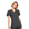 Cherokee Scrubs Top 2XL Cherokee Workwear WW650 Scrubs Top Womens Mock Wrap Pewter