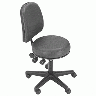 Dalcross Clinical Stools Dalcross Surgeon Stool with Back Rest Black
