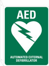 Defibtech 2 Way AED Sign - Green & White