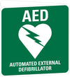 Defibtech 3 Way AED Sign - Green & White