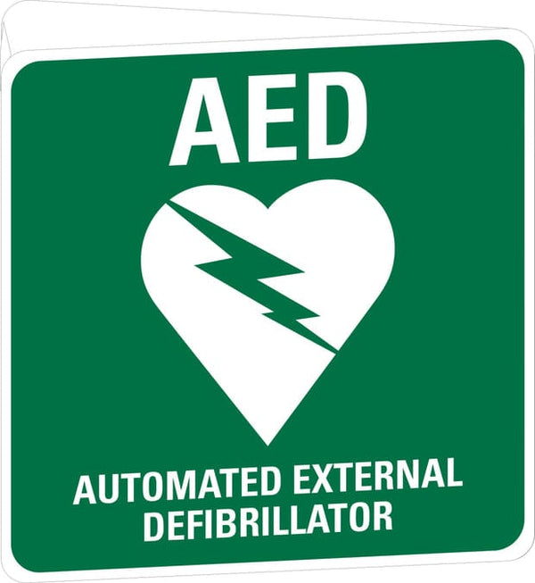 Defibtech AED Defibrillator Defibtech 3 Way AED Sign - Green & White