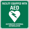 Defibtech AED Defibrillator Defibtech Facility Sticker - Green & White