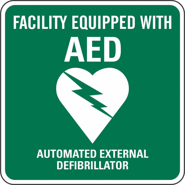 Defibtech AED Defibrillator Defibtech Facility Sticker - Green & White