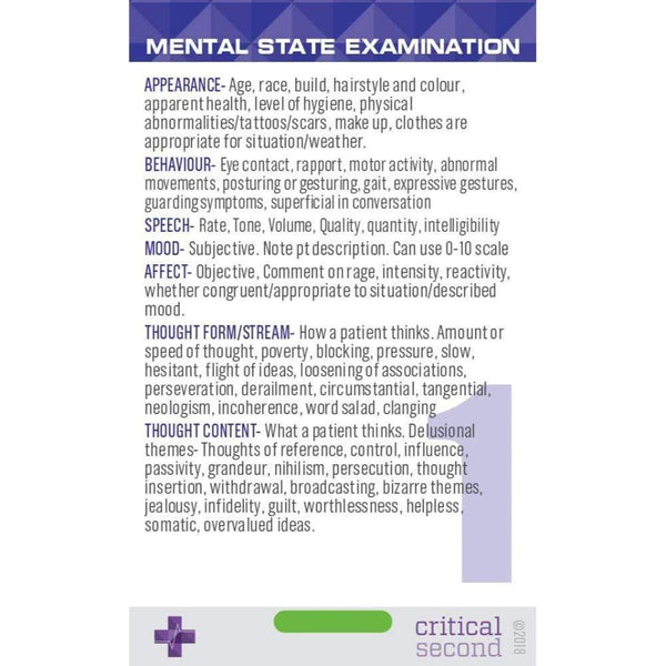 Critical Second Clinical Reference Cards Deluxe Pack - Education Cards