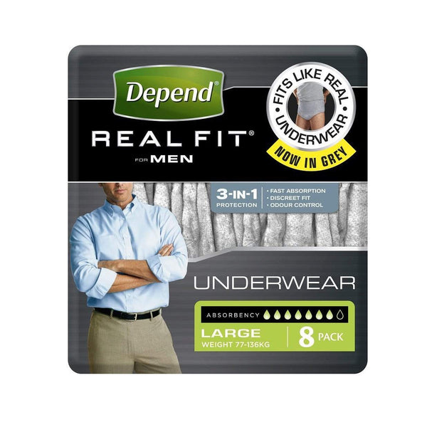 Depend Incontinence Products Depend Real Fit Regular Underwear for Men