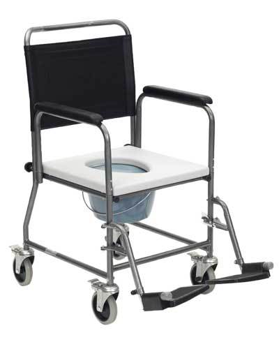 DeVilbiss Healthcare Commode Glideabout Commode with removable armrests DeVilbiss Mobile Shower and Toiletting Commodes