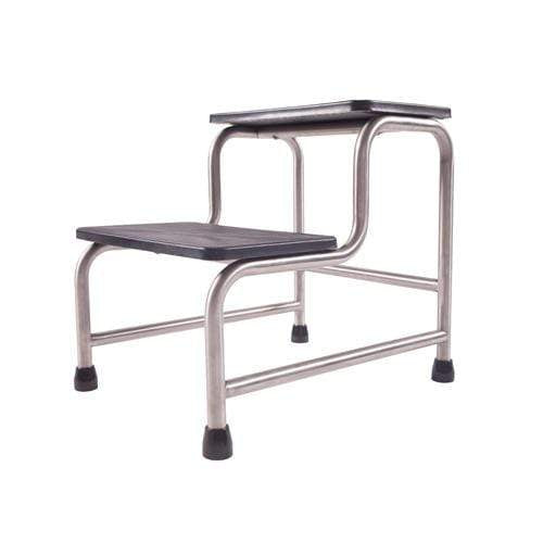 Pacific Medical Australia Foot Stools Double Metal Step With Rubber Non Slip Surface