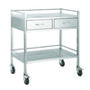 Pacific Medical Australia Instrument Trolleys 2 Drawer Side By Side / (Full Width) 800 X 500 X 900 Double Trolleys 304 Stainless Steel