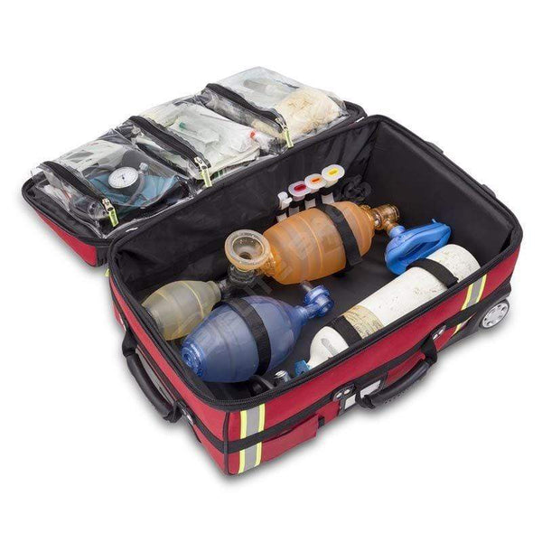 Elite Bags First Aid & Emergency Bags Elite Bags EMERAIRS TROLLEY Emergencies Respiratory Bag Built in Trolley