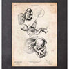 Codex Anatomicus Anatomical Print A5 Size (14.8 x 21 cm) Fetus In A Womb Anatomy Print III