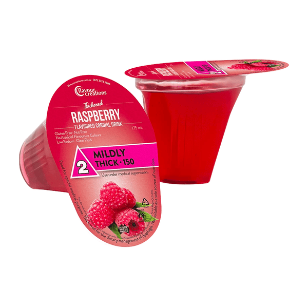 Flavour Creations Nutrition Mildly Thick 150 / 175ml / Dysphagia Cup Flavour Creations Raspberry Cordial