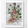 Codex Anatomicus Anatomical Print A5 Size (14.8 x 21 cm) Floral Foot Anatomy Dictionary Page