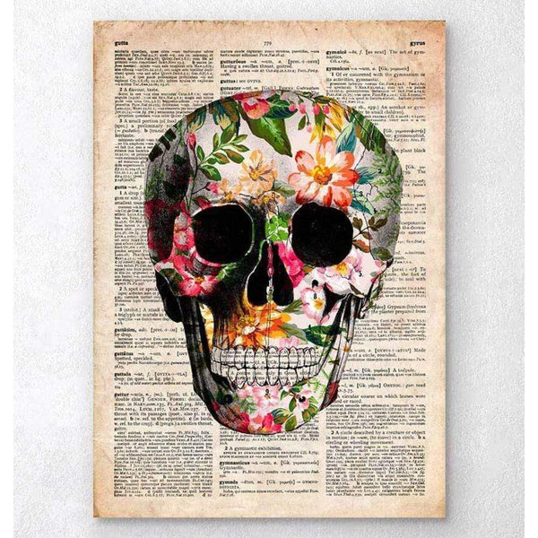 Codex Anatomicus Anatomical Print Floral Skull Art Print Old Dictionary