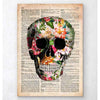Codex Anatomicus Anatomical Print A5 Size (14.8 x 21 cm) Floral Skull Art Print Old Dictionary
