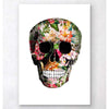 Floral Skull Art Print White Background