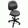 Dalcross Foot Control Surgeon Stool with Back Rest Black