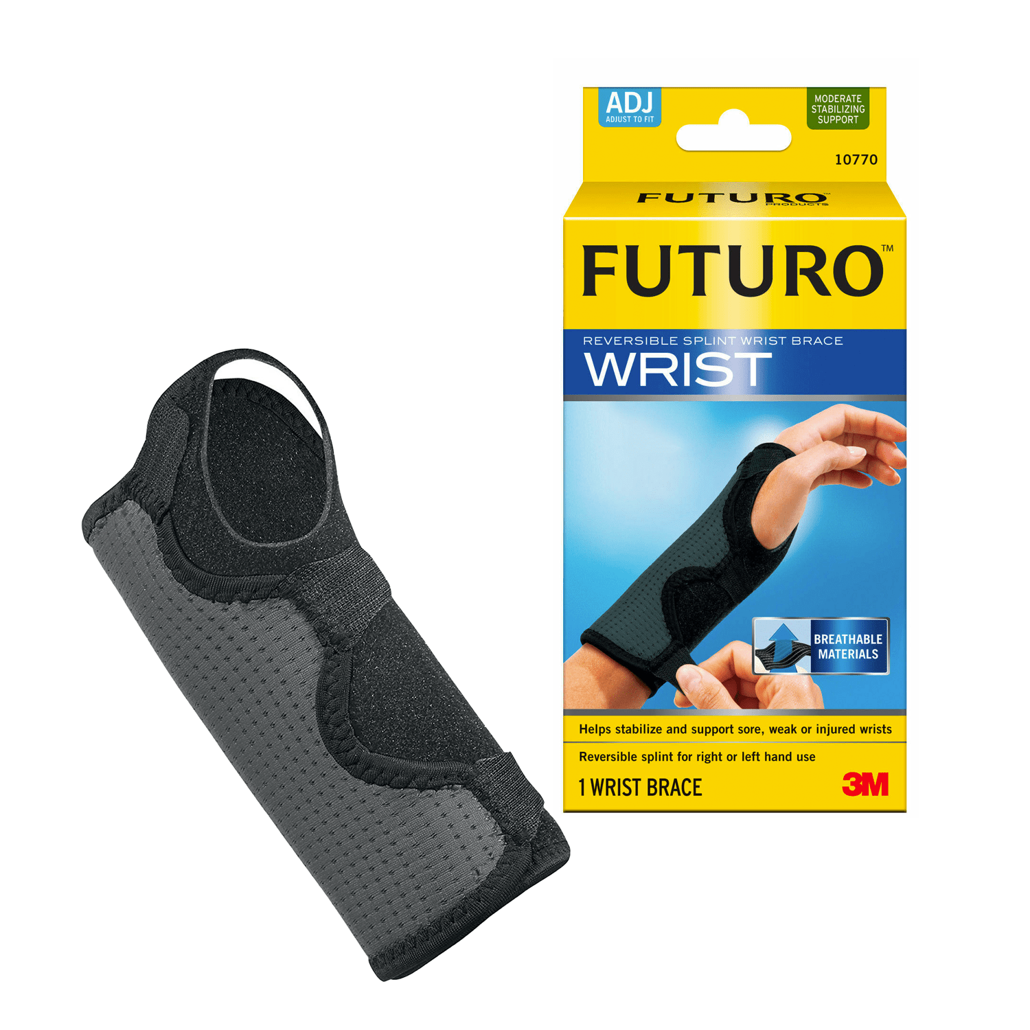 1-Pack* Futuro Wrist Splint Brace Right Hand Large 003395
