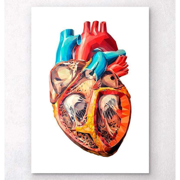 Codex Anatomicus Anatomical Print A5 Size (14.8 x 21 cm) Geometrical Heart Anatomy