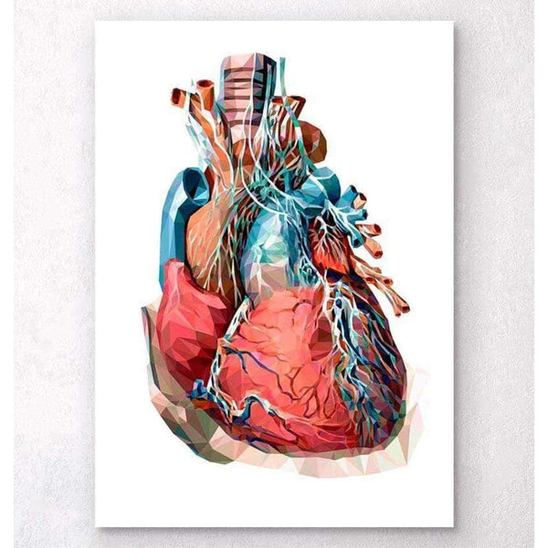 Codex Anatomicus Anatomical Print A5 Size (14.8 x 21 cm) Geometrical Heart Anatomy III