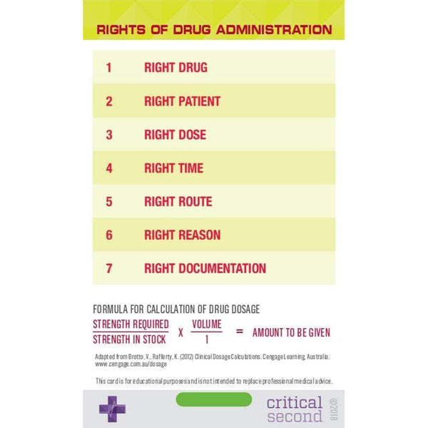 Critical Second Clinical Reference Cards Graduate Pack - Education Cards