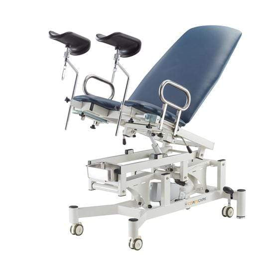 Pacific Medical Australia Gynae Chairs With Gas Lift Back / Navy Gynae Chair With Both Foot Stirrups & Footpad