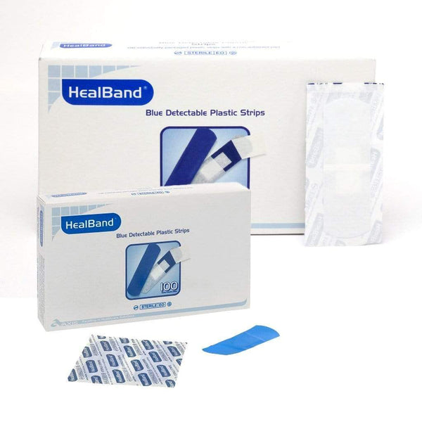 Healband First Aid Plasters Blue / 25 X 72mm Healband Detectable Plastic Strip