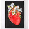 Heart Anatomy II Floral Black