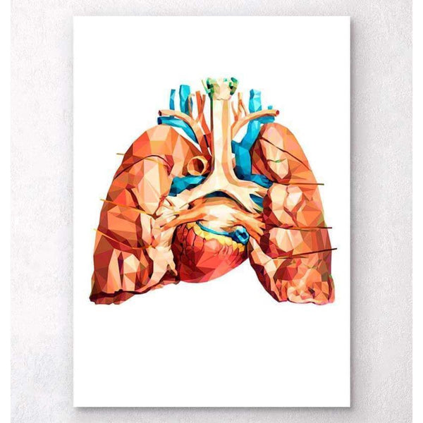 Codex Anatomicus Anatomical Print A5 Size (14.8 x 21 cm) Heart And Lungs Anatomy