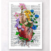 Codex Anatomicus Anatomical Print A5 Size (14.8 x 21 cm) Heart With Flowers Dictionary Page