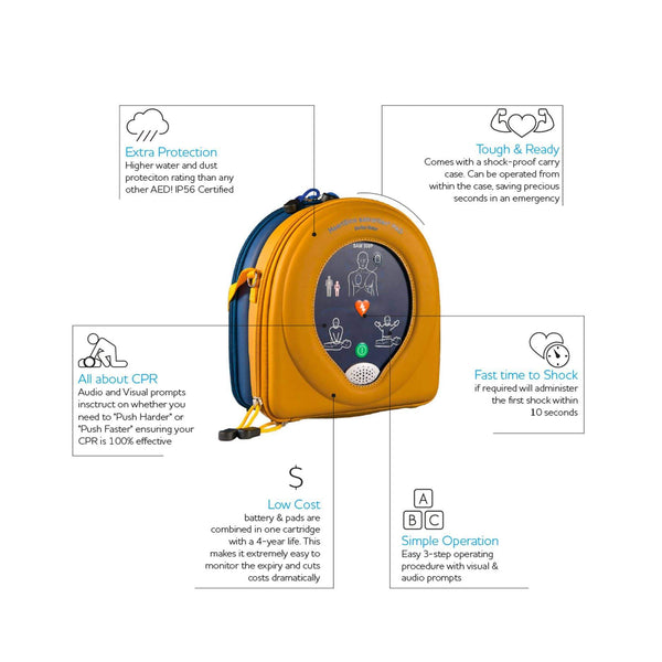 Heartsine AED Defibrillators Heartsine Samaritan PAD500P Defibrillator AED with CPR Advisor Software