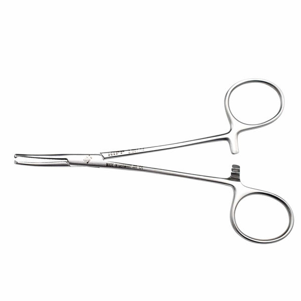Hipp Forceps 12cm / Curved / 1x2 Teeth Hipp Halsted Mosquito Forceps