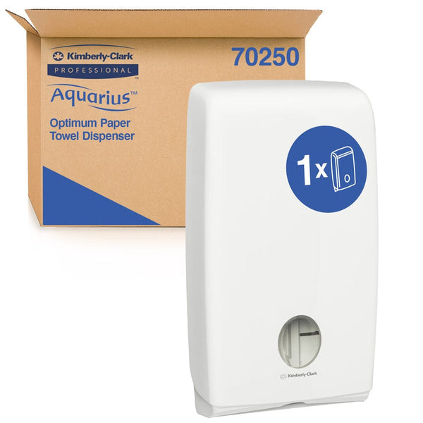 Kimberly Clark Professional Hand Towel Dispenser White KIMBERLY-CLARK PROFESSIONAL AQUARIUS Optimum Paper Towel Dispenser (70250)