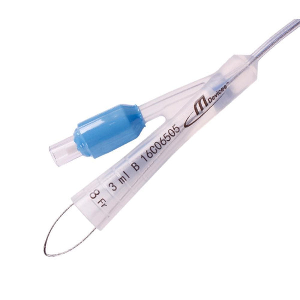 MDevices Catheters 8Fr (Lt. Blue) / 33cm with 3mL Balloon (Paediatric) / Standard Tip MDevices 2-Way Foley Catheter with Balloon