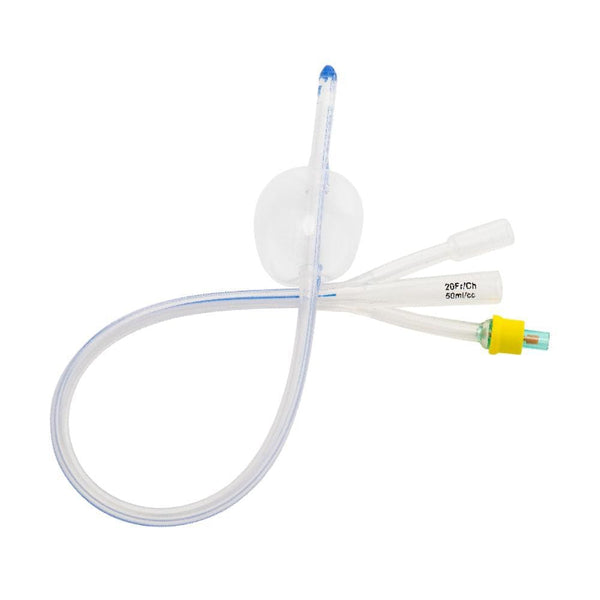 MDevices Catheters 20Fr (Yellow) / 43cm with 50mL Balloon / Standard Tip MDevices 2-Way Foley Catheter with Balloon