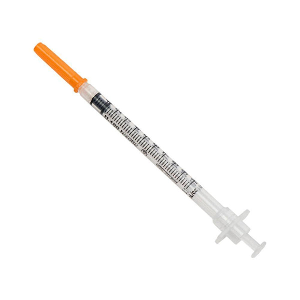 MDevices Syringes 1mL / 29G x 8mm / Retractable Safety Needle MDevices Insulin Syringe and Needle