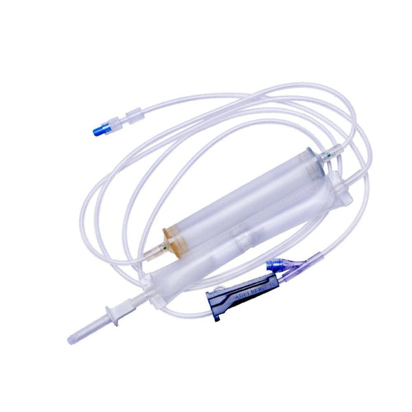MDevices IV Lines 220cm / Needleless Access Site with Flexible Chamber / Sterile MDevices Transfusion Pump Set