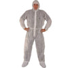 Med-Con Coverall with Hood Standard  WHITE